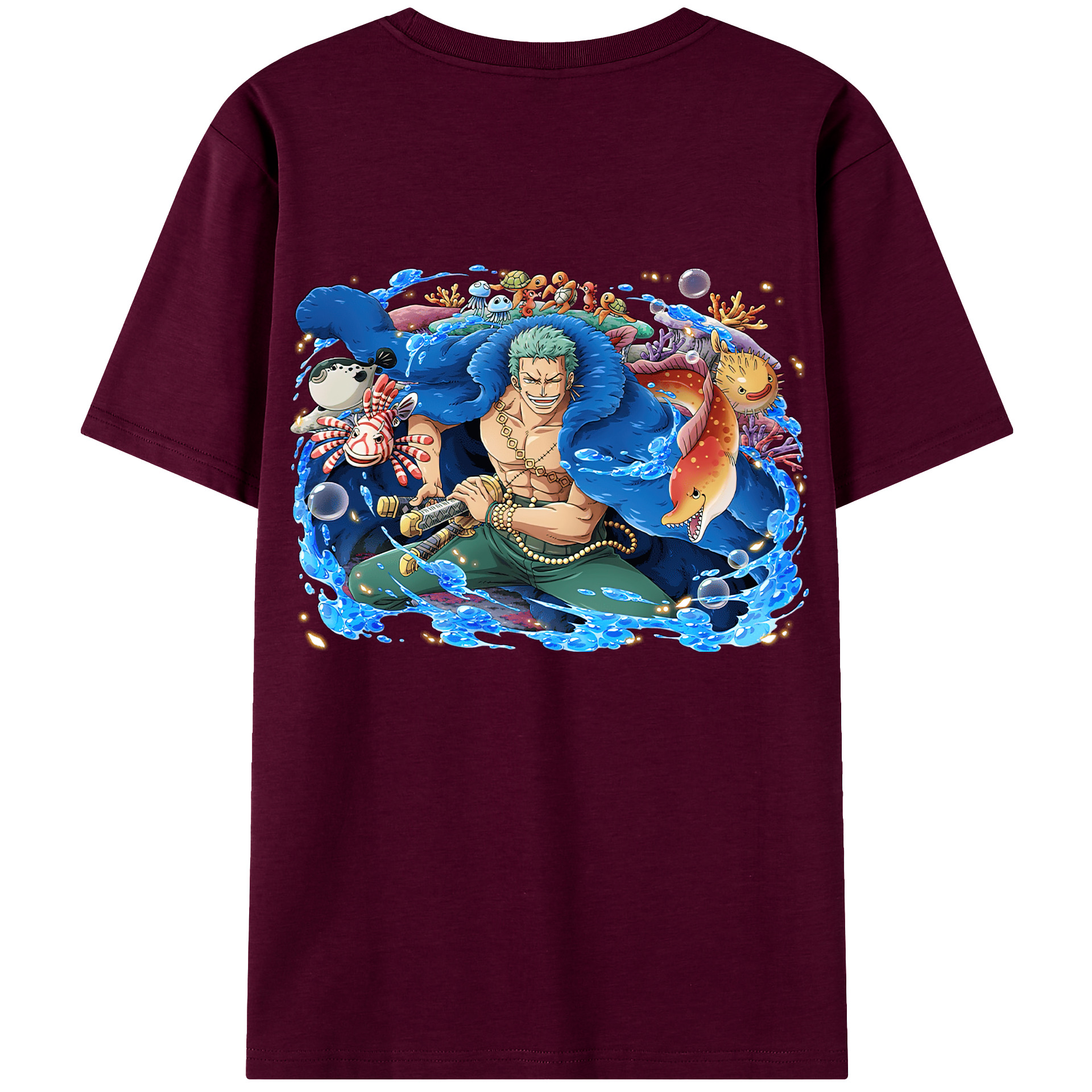 ワンピース ロロノア・ゾロ ONE PIECE Roronoa Zoro レディース半袖Tシャツ(バックプリント)